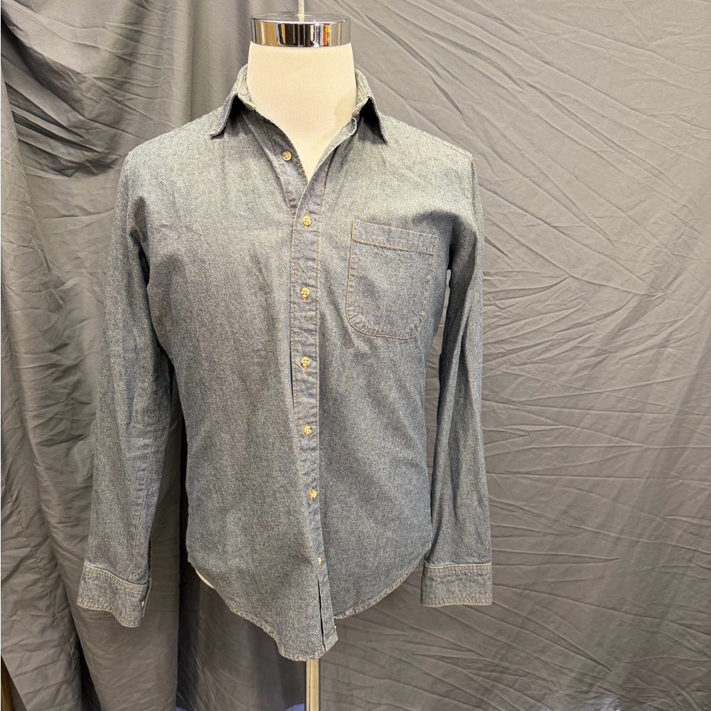 American Apparel Blue-Grey Button-Down Shirt